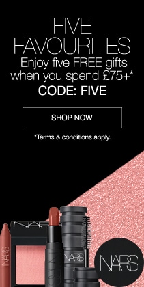 Enjoy five FREE gifts when you spend £75+* CODE: FIVE